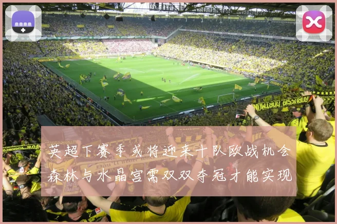英超下赛季或将迎来十队欧战机会森林与水晶宫需双双夺冠才能实现